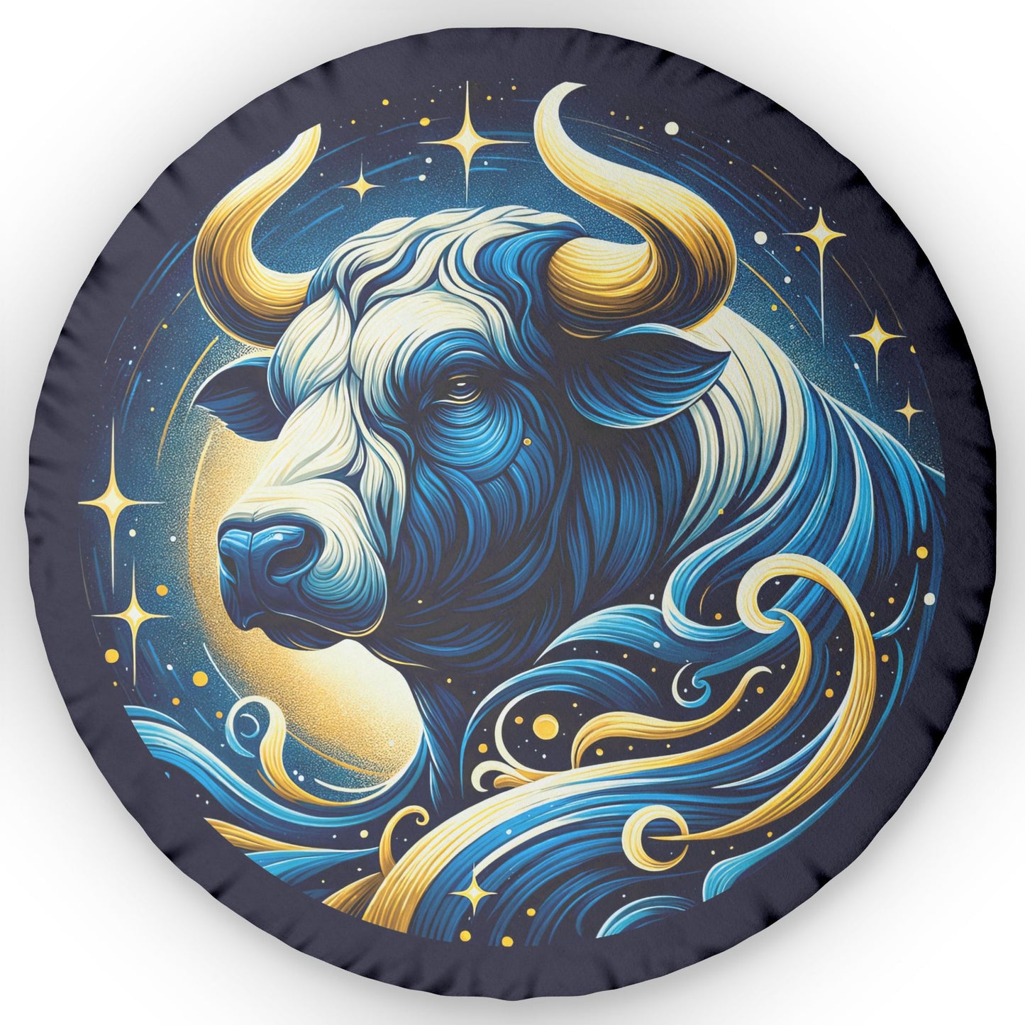 Taurus Starry Night Shaped Pillow