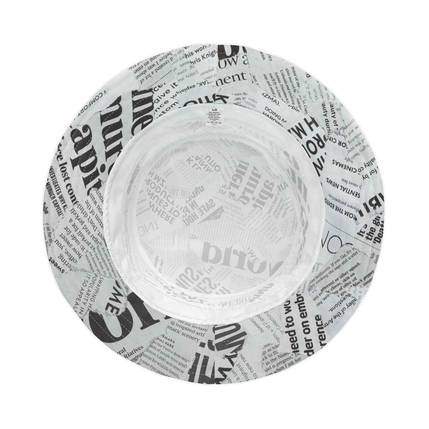 White Magazine Bucket Hat