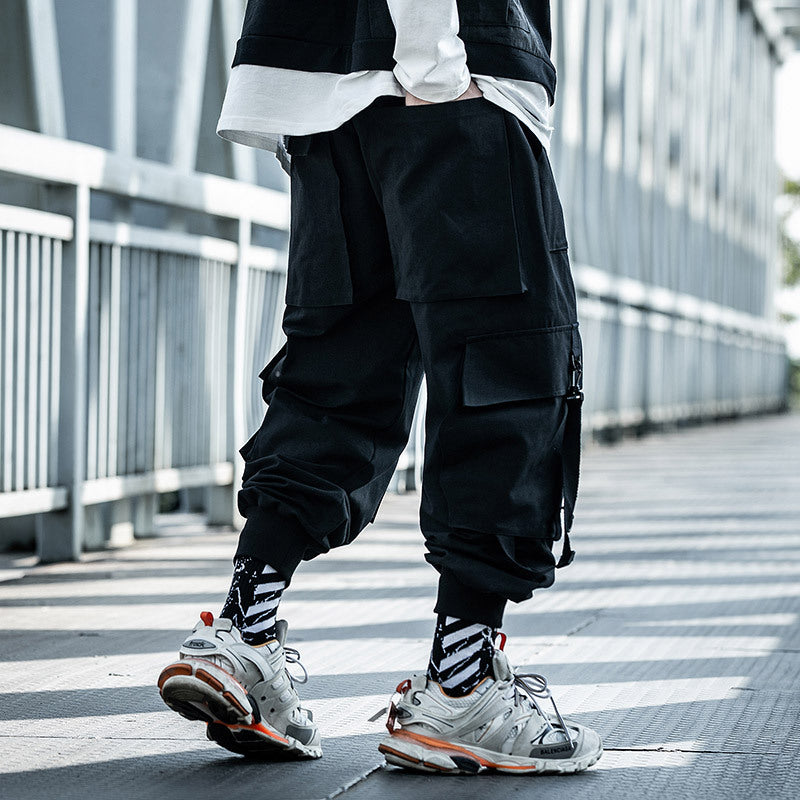 Black Techwear Pants for Men