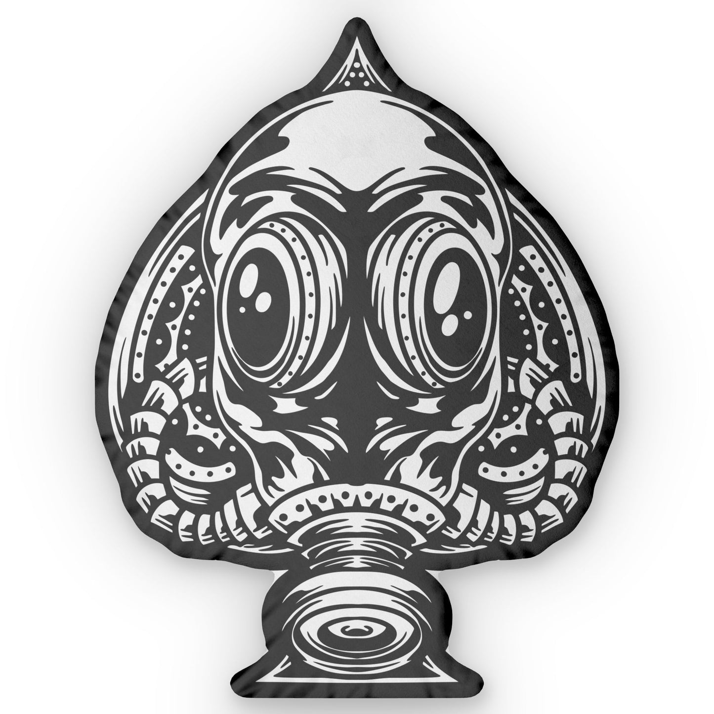 Spade Gas Mask Shaped Pillow