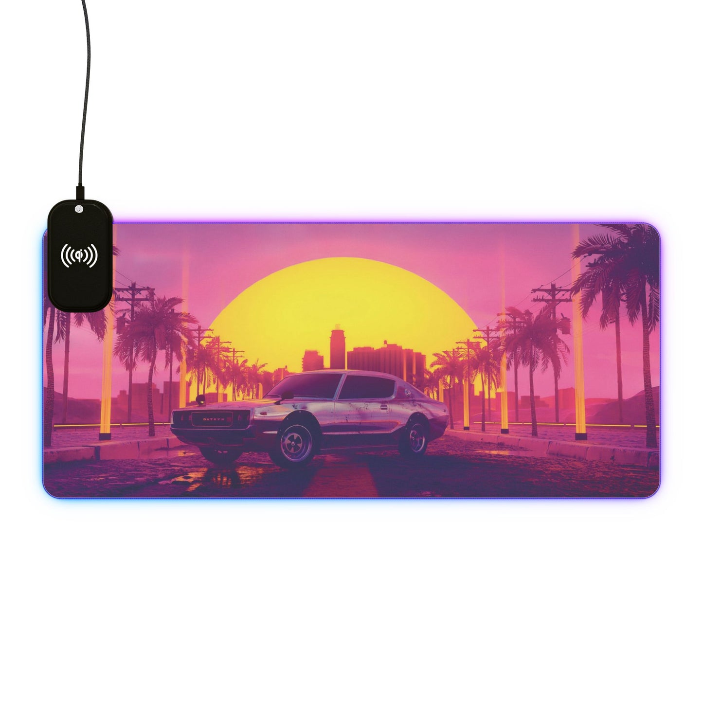 GTA Sunset 15W Wireless Charging LED Gaming Mouse Pad