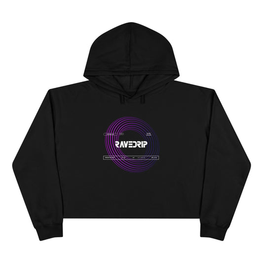 RAVEDRIP Vortex Cropped Heavy Knit Hoodie