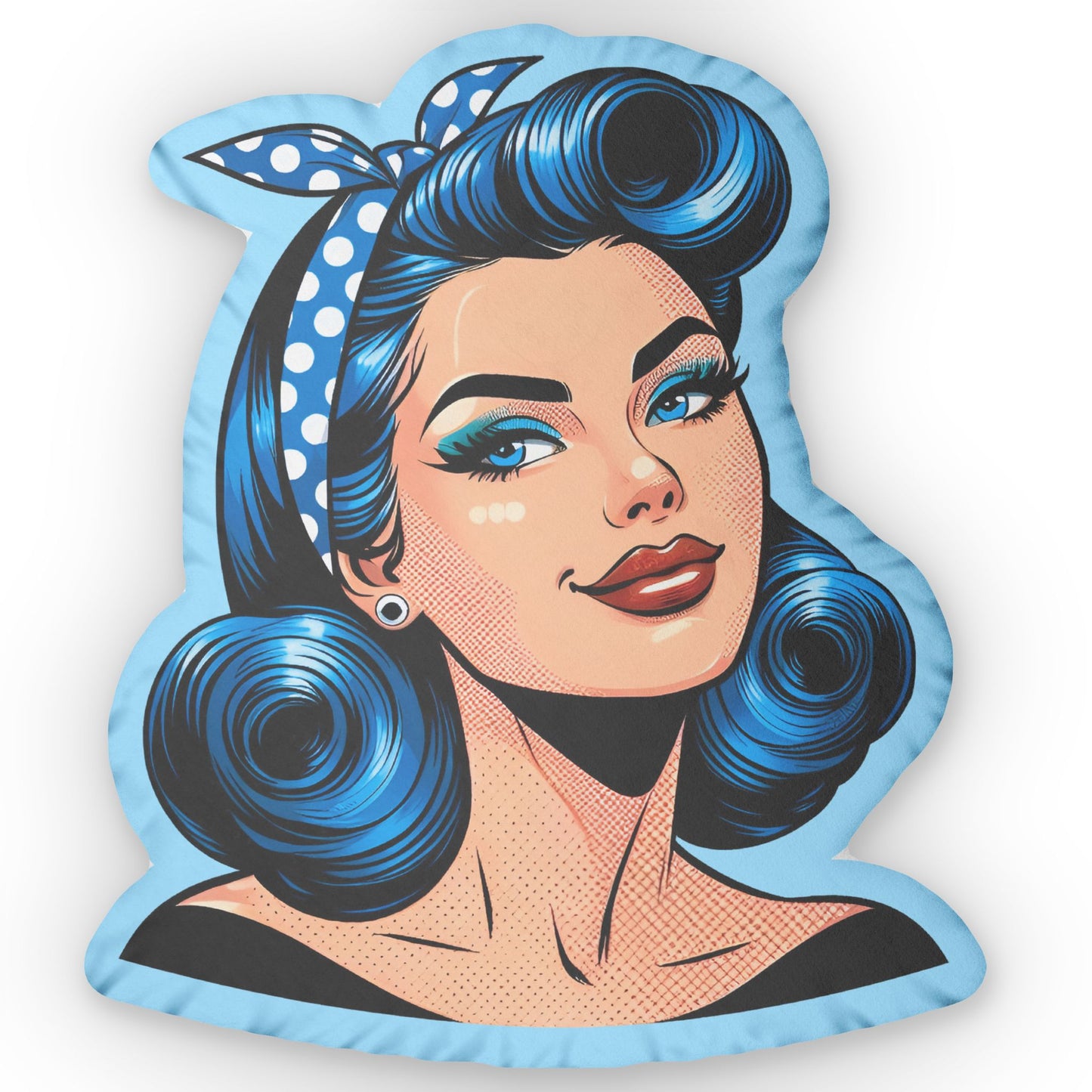 Victoria Retro Pin Up Girl Shaped Pillow