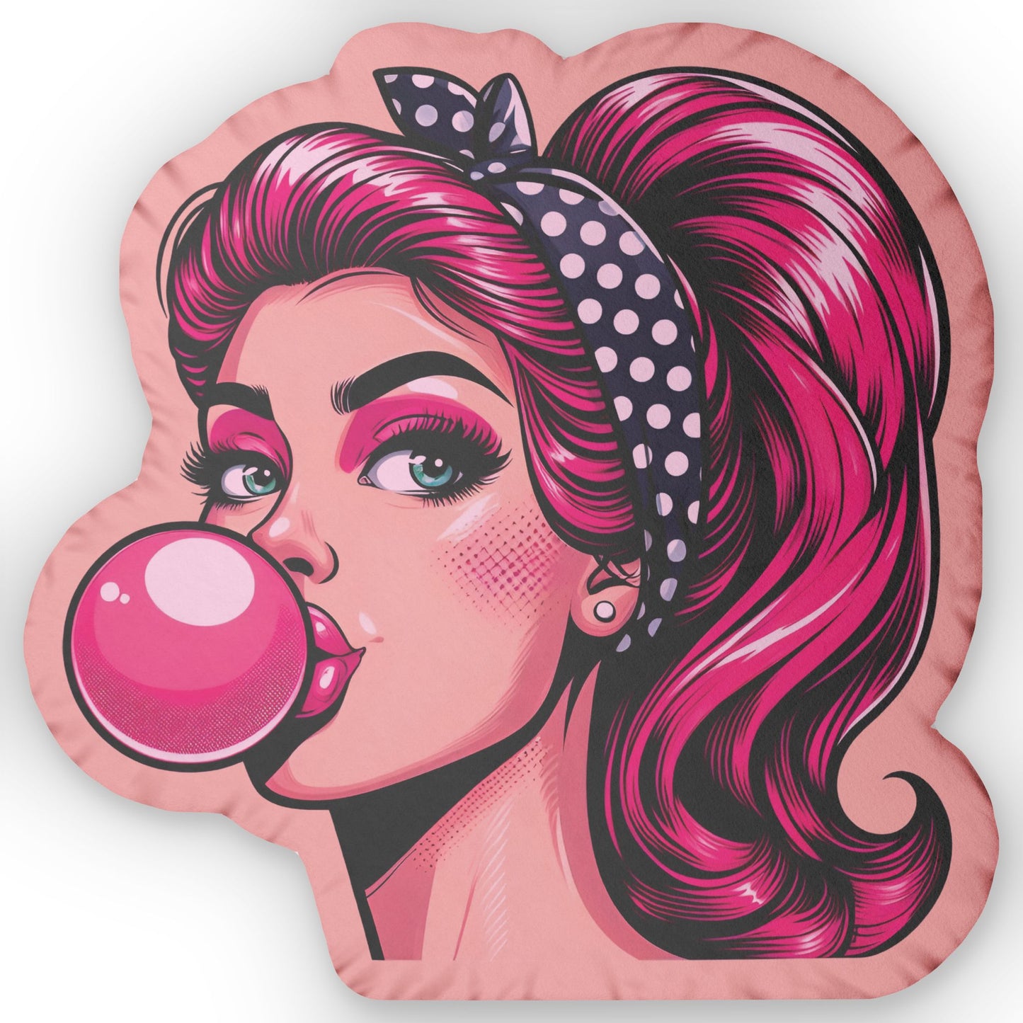 Julia Retro Pin Up Girl Shaped Pillow
