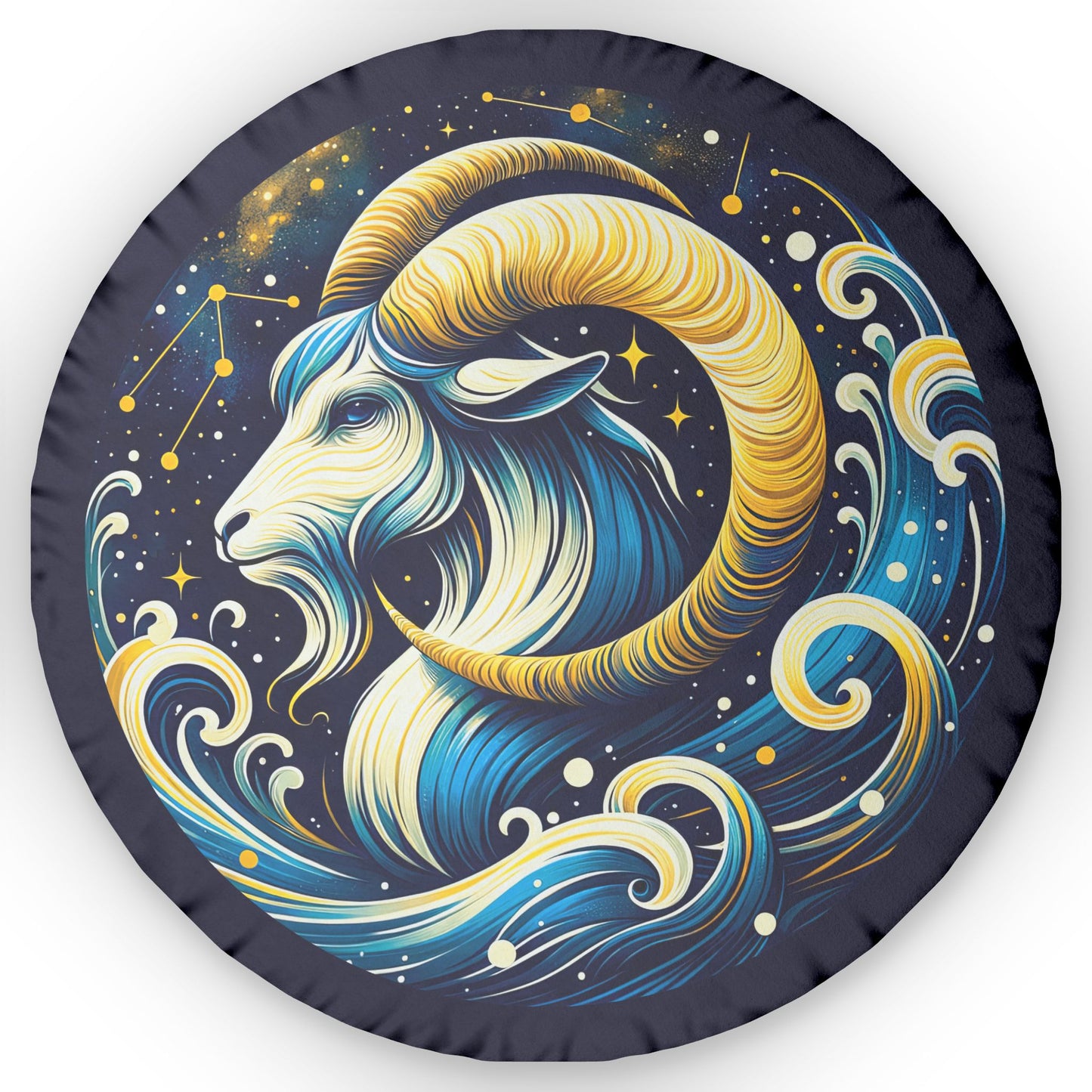 Capricorn Starry Night Shaped Pillow