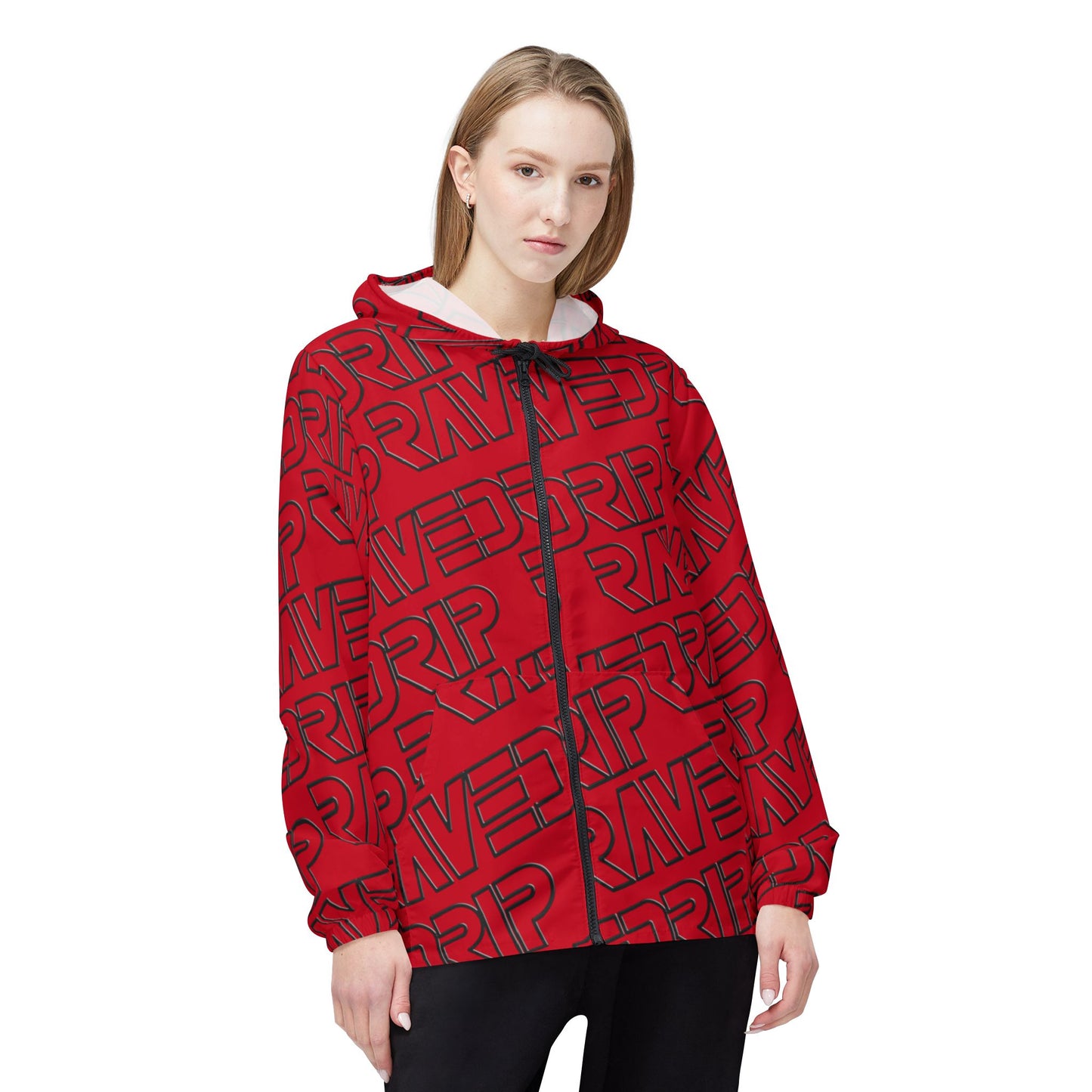 Red Bold Unisex Windbreaker – Lightweight, Stylish & Weather-Ready