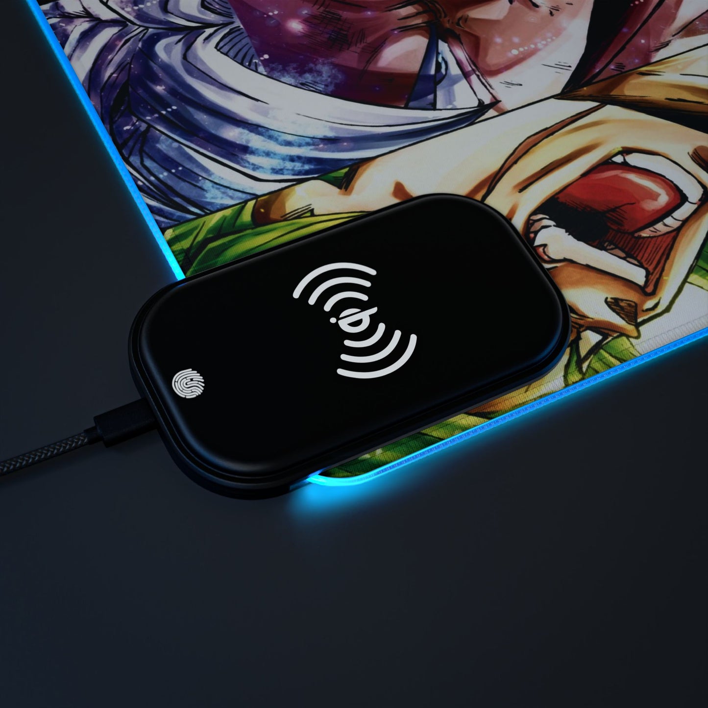 Dragon Ball Warriors 15W Wireless Charging LED Gaming Mouse Pad