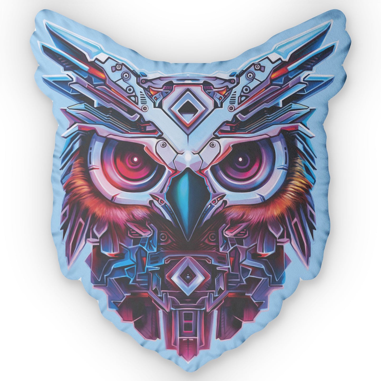 Cyberpunk Owl Shaped Pillow