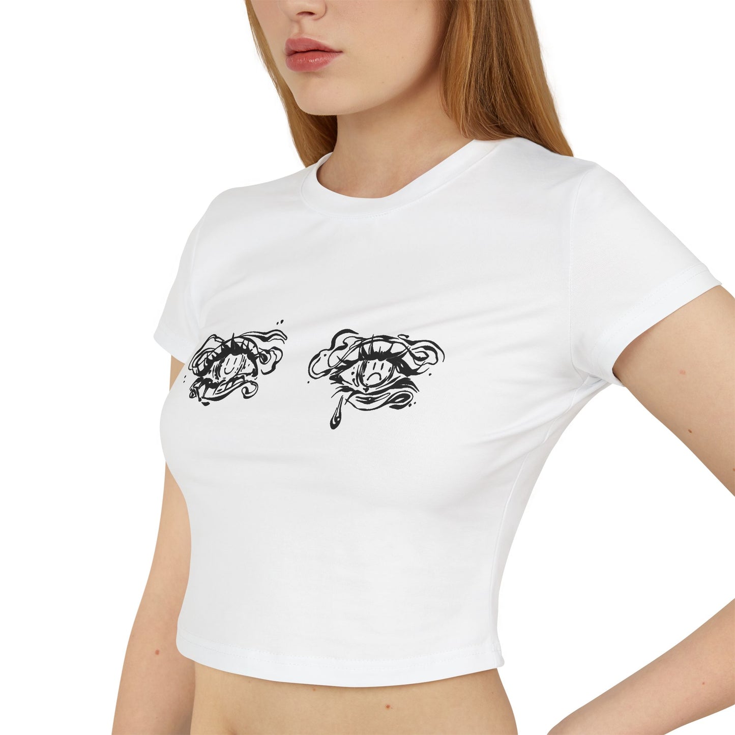 Surreal Eyes - Women's Crop top made of 100% Organic Cotton