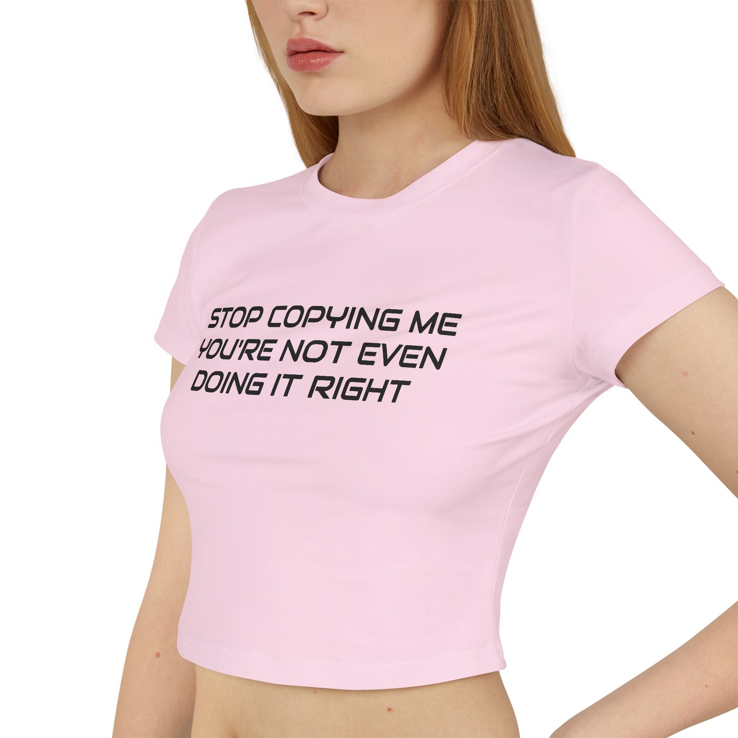Stop Copying Me - Women's Crop Top made of 100% Organic Cotton