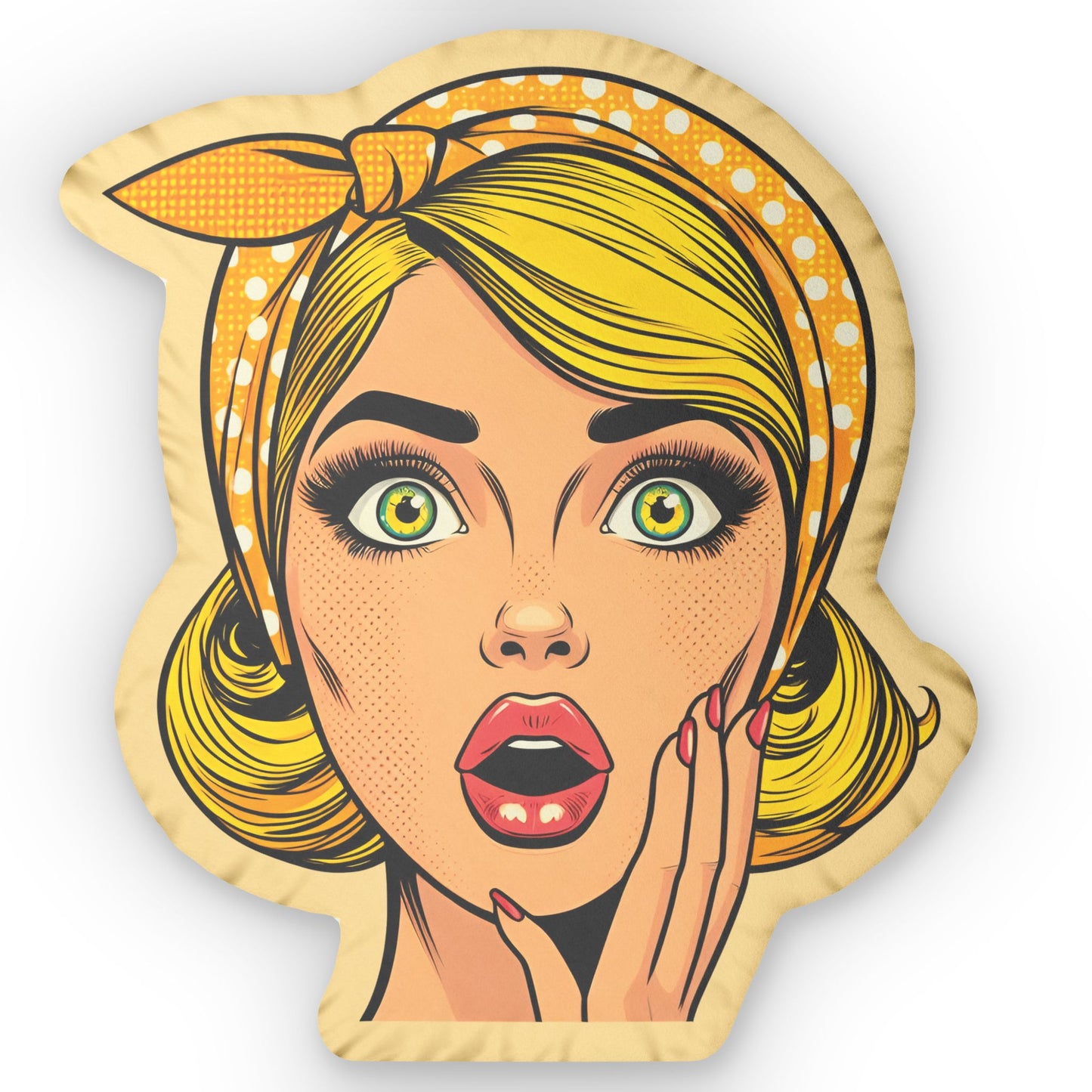 Natalie Retro Pin Up Girl Shaped Pillow