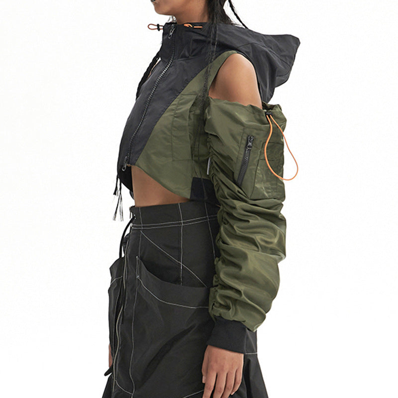 Sneaking Shoulder Cropped Jacket