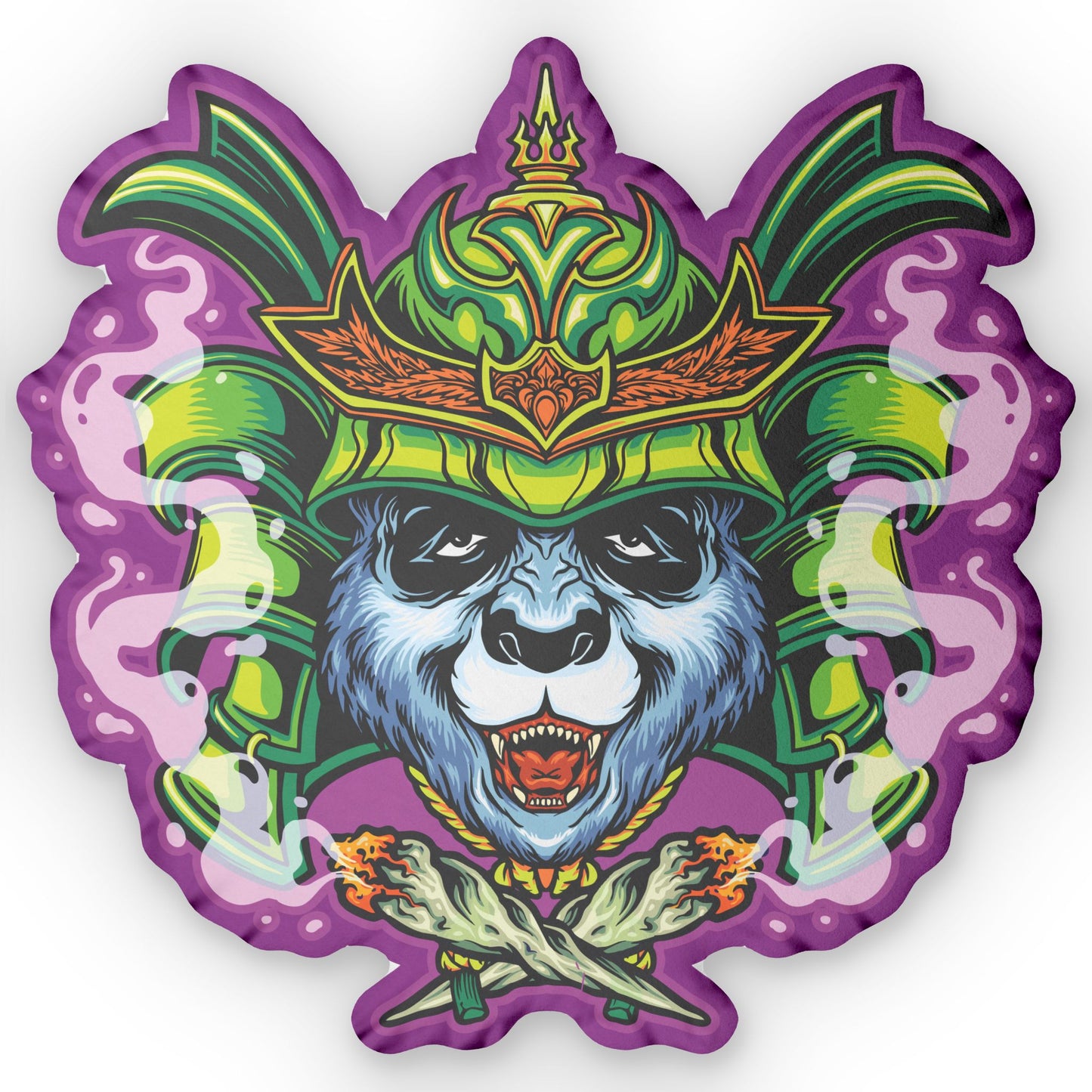 Stoner Panda Samurai Shaped Pillow