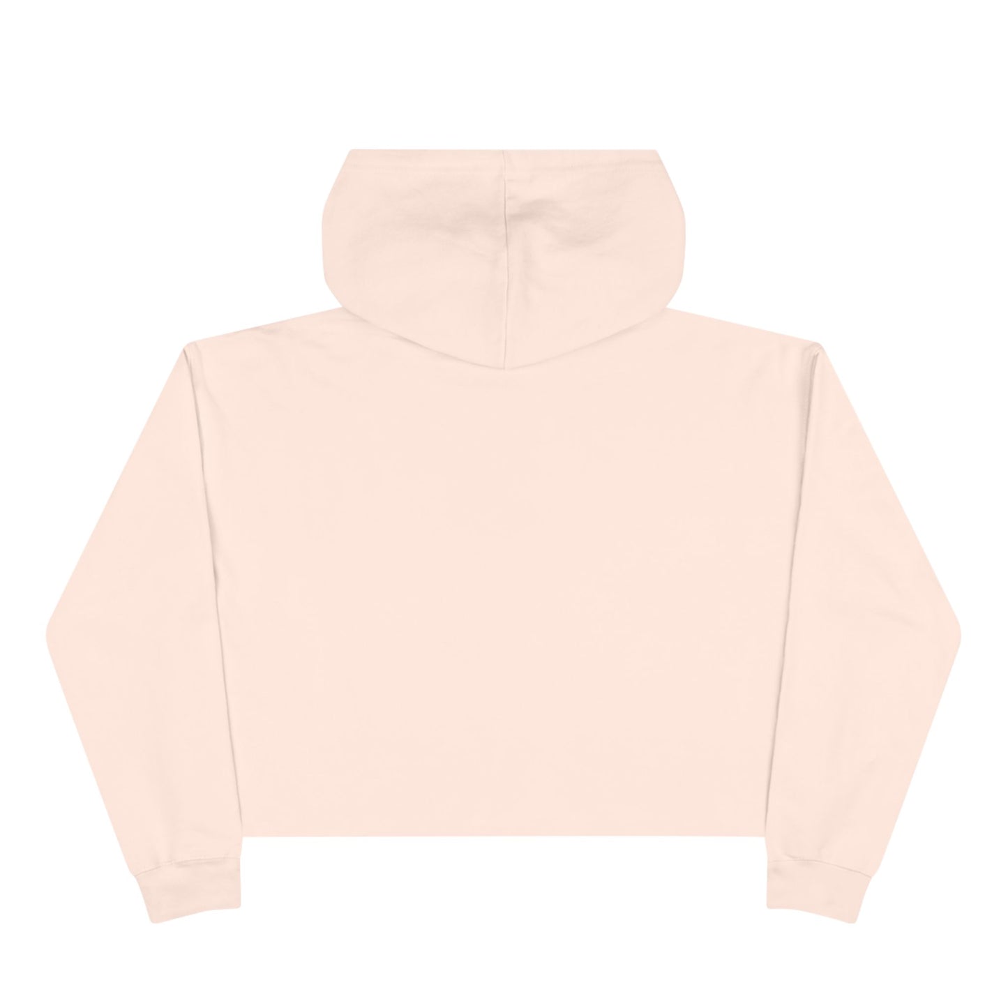 Back view of pink cropped hoodie – soft fabric and relaxed fit by Rave Drip