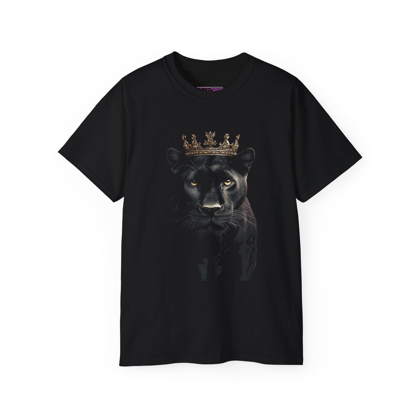 King Panther Graphic Tee – Front View, Bold Panther Design