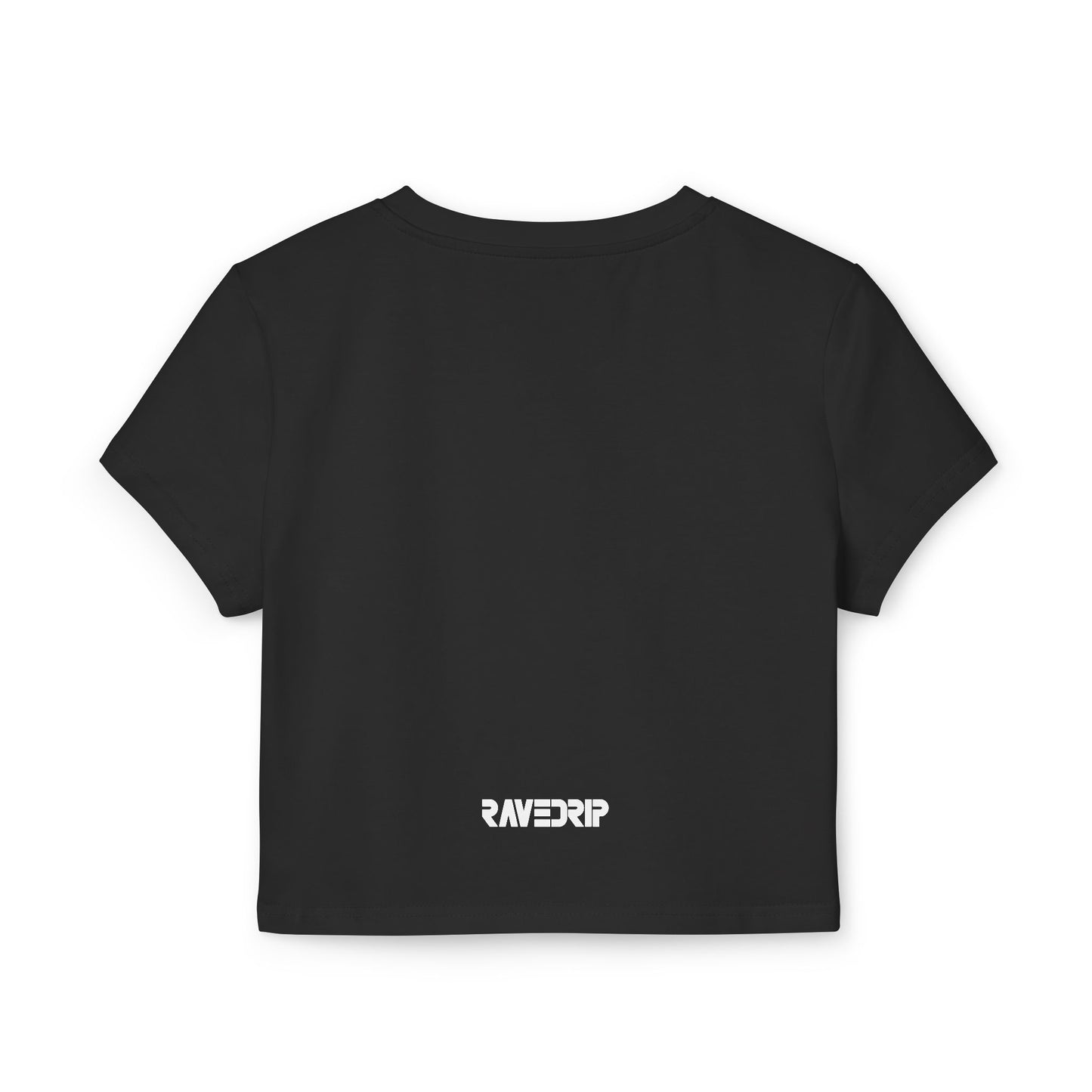 Retro Black Women's Baby Tee – 'Everyone's Safety' | Organic Cotton & Slim Fit - Back
