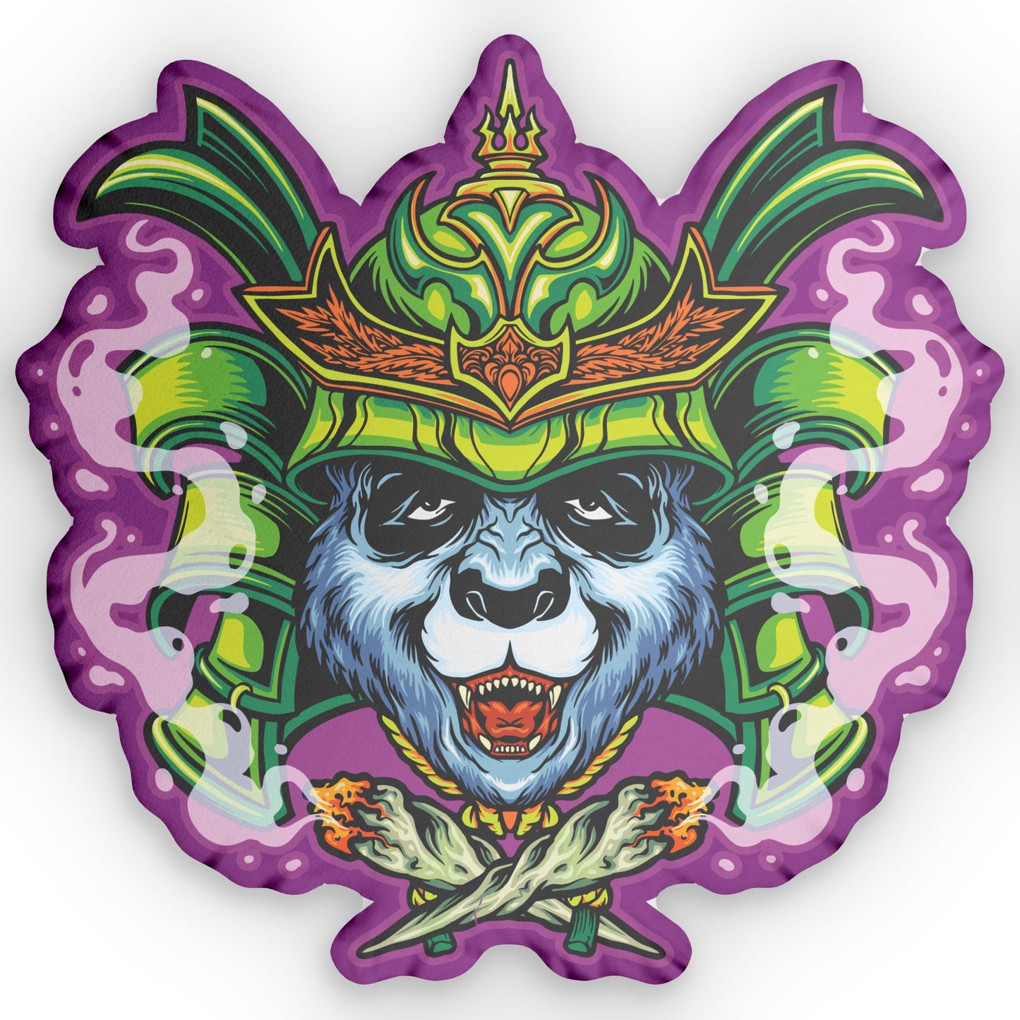 Stoner_Panda_Samurai_Shaped_Pillow