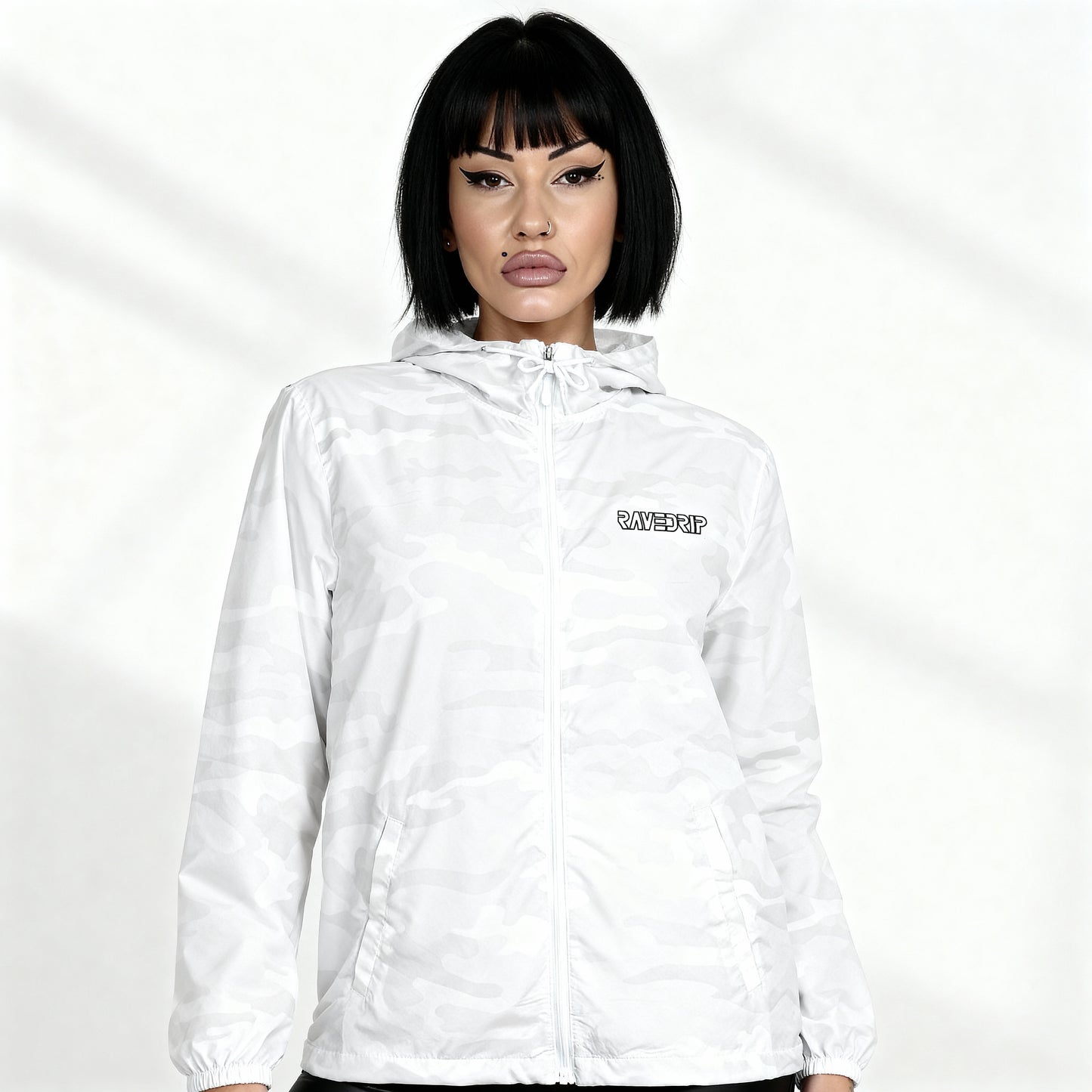 Rave Drip Women’s Full-Zip Windbreaker – Lightweight Streetwear Jacket