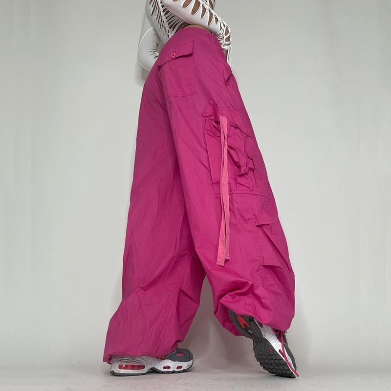 Hot Pink Cargo Pants for Women