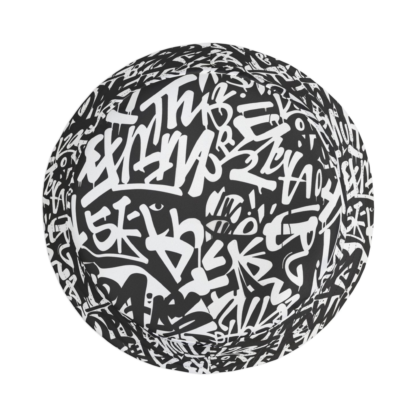 Black & White Graffiti Print Bucket Hat