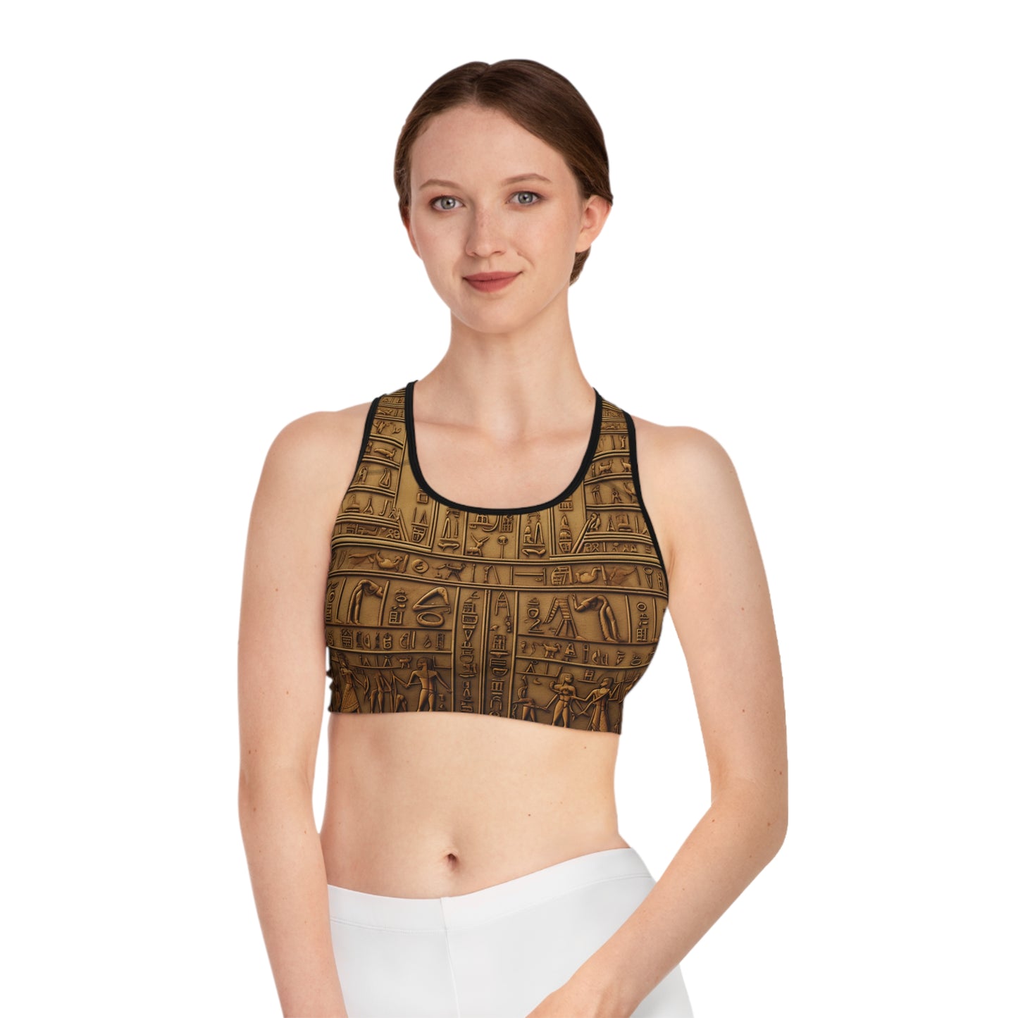 Egyptian Pattern Sports Bra