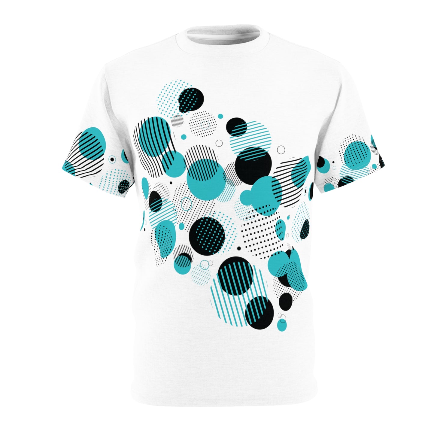 Black & Blue Abstract Pattern T-Shirt