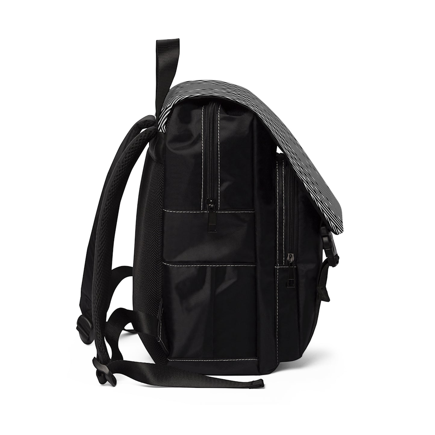 Black & White Maze Casual Shoulder Backpack