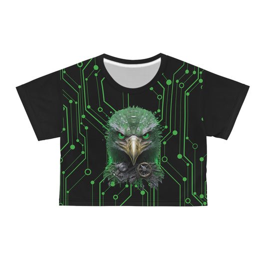 Cyber Eagle Crop Tee