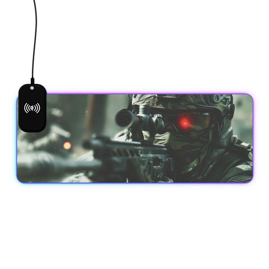 Call of Duty Soldier 15W Wireless Charging LED Gaming Mouse Pad