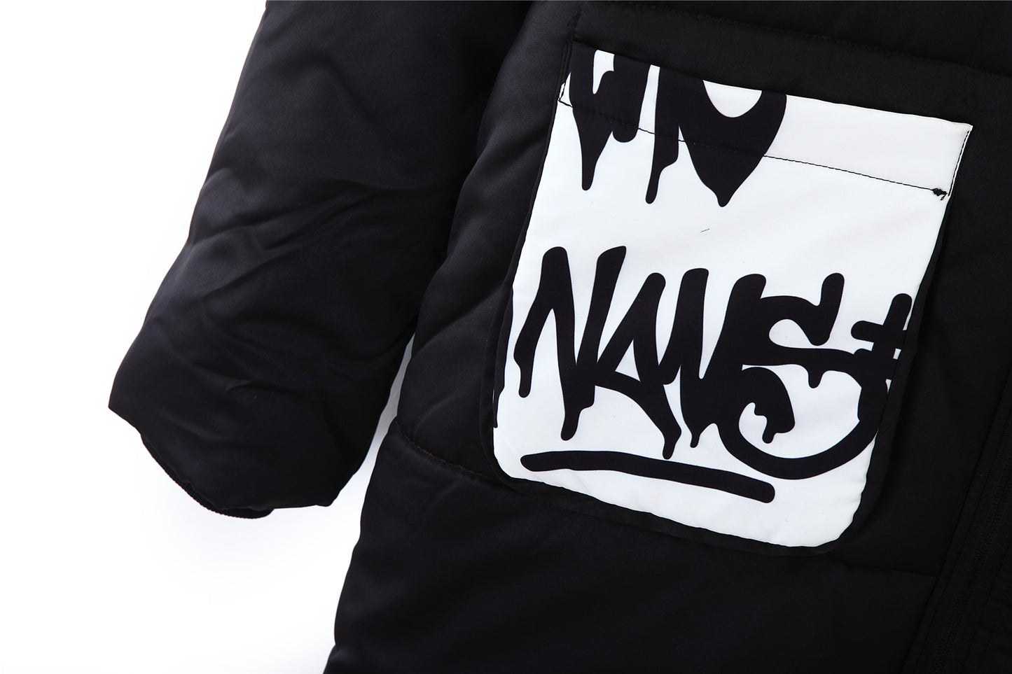 Streetstyle Hooded Jacket with Graffiti Print