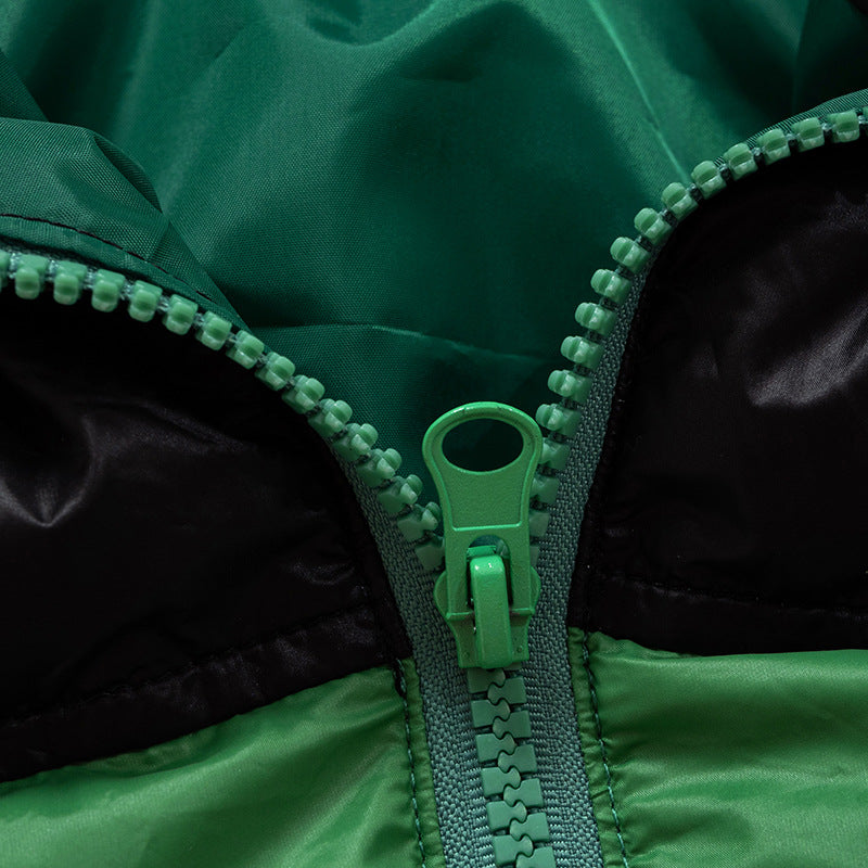 Dark Green Puffer Jacket for Women