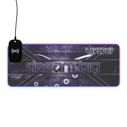 Dream Big Rave Drip 15W Wireless Charging LED Gaming Mouse Pad