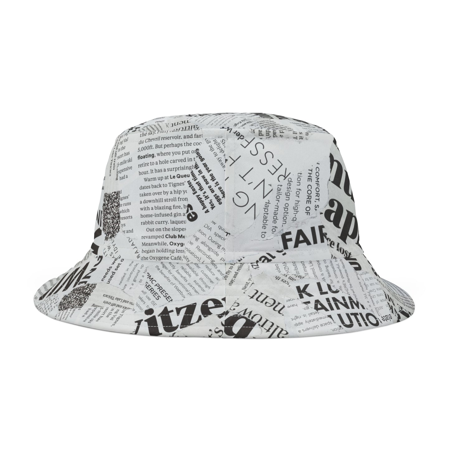 White Magazine Bucket Hat