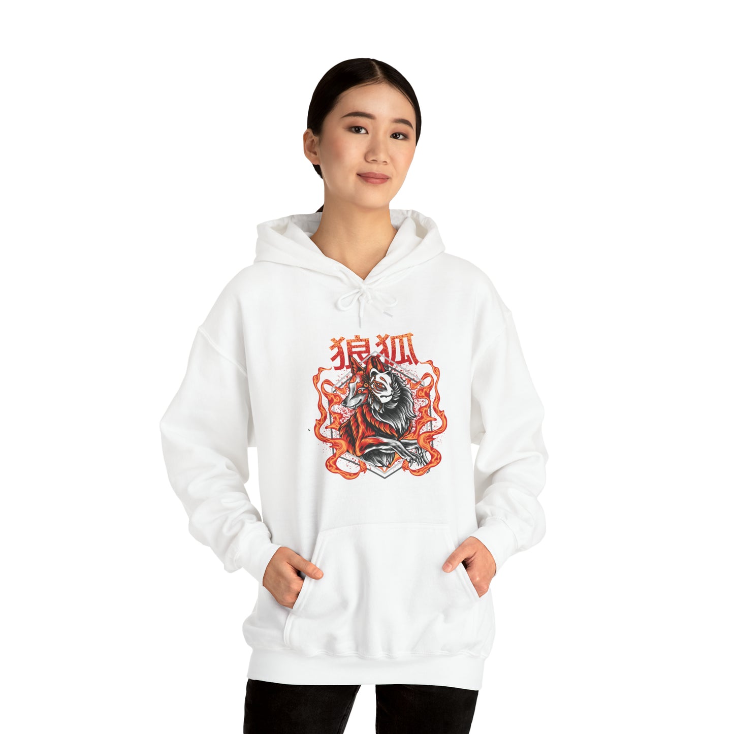 Kitsune Fire Fox Unisex Heavy Blend Hoodie