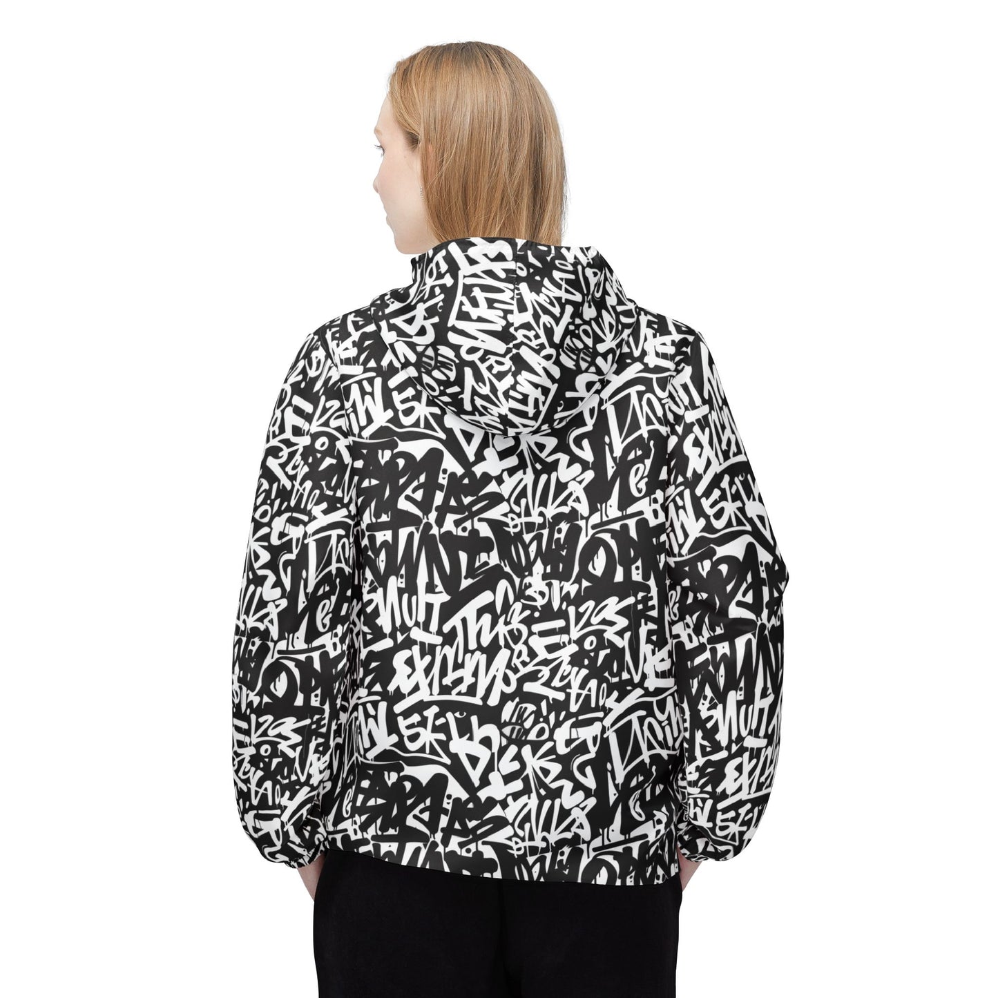 Urban Graffiti Windbreaker Jacket - Stylish & Functional Outerwear for Trendsetters