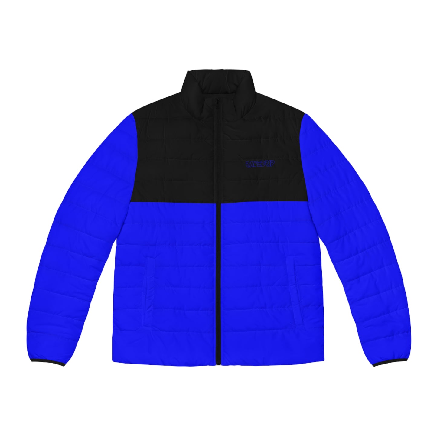 Rave Drip Royal Blue Colorblock Puffer Jacket for Men