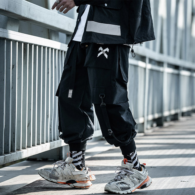 Black Techwear Pants for Men