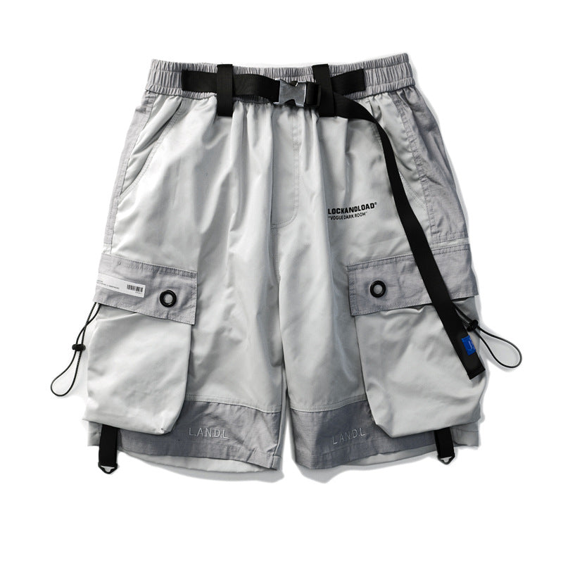 Grey Techwear Shorts for Men