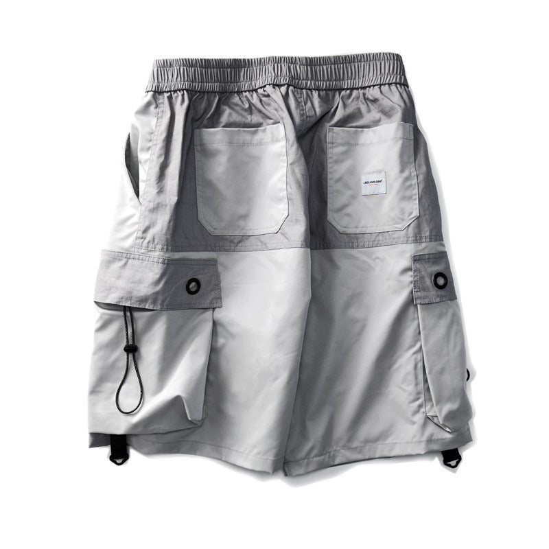 Grey Techwear Shorts for Men