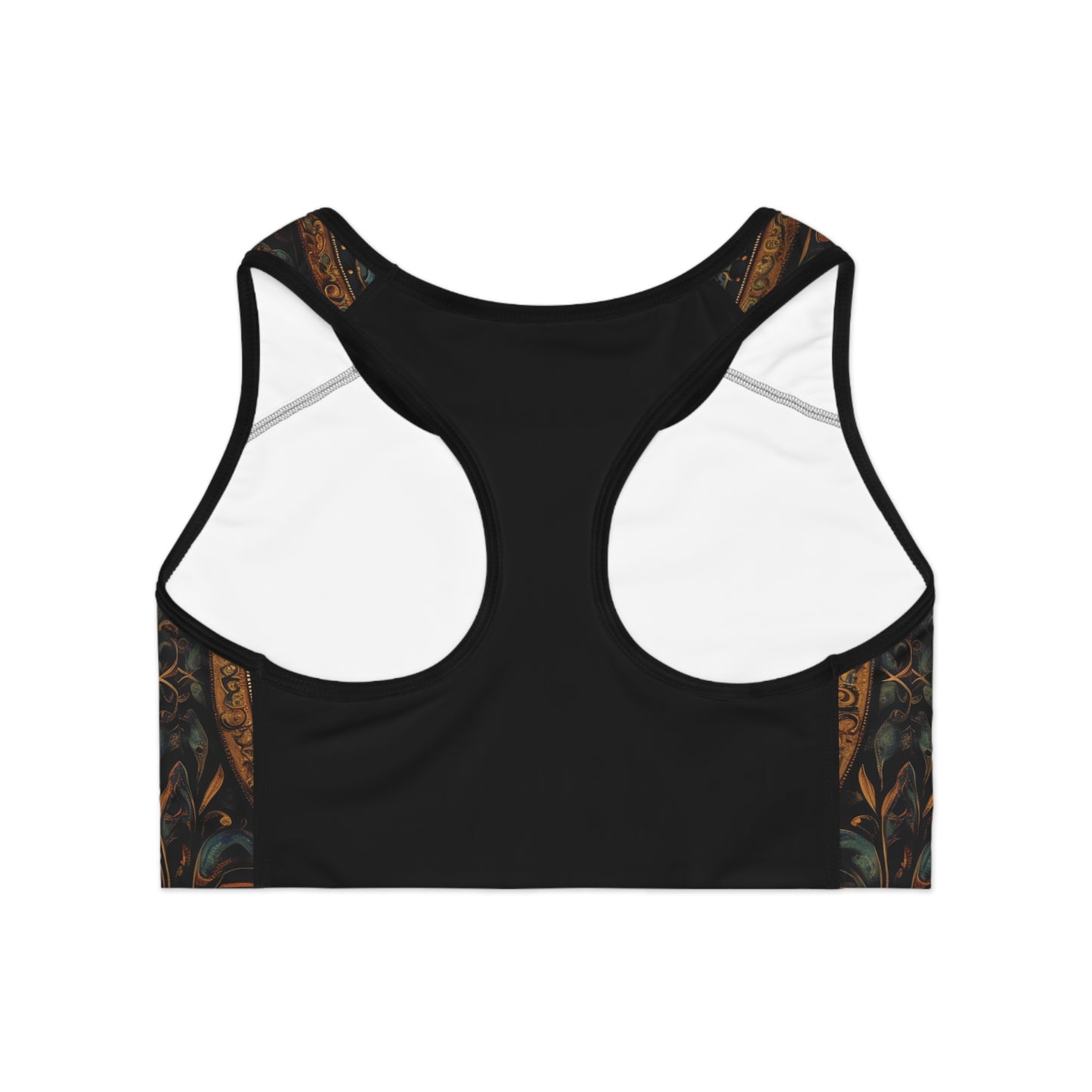 Golden Sun Pattern Sports Bra