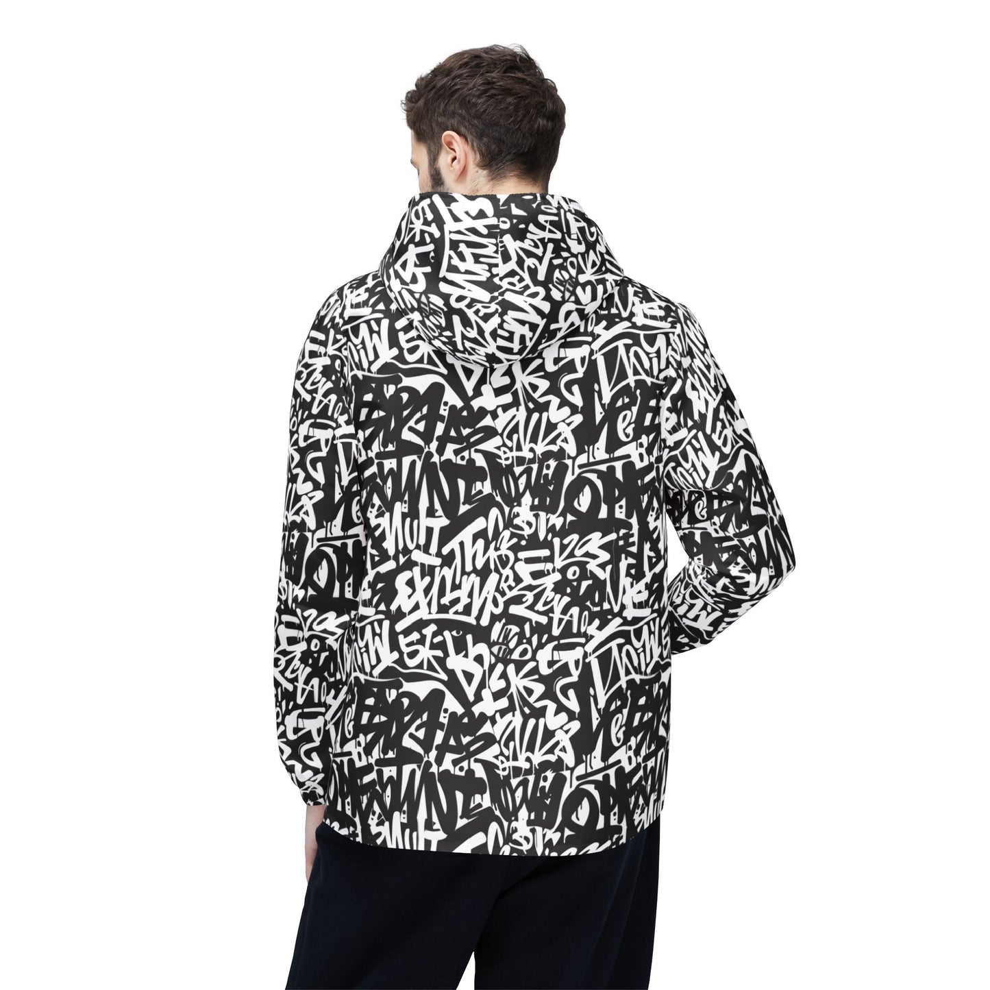 Urban Graffiti Windbreaker Jacket - Stylish & Functional Outerwear for Trendsetters