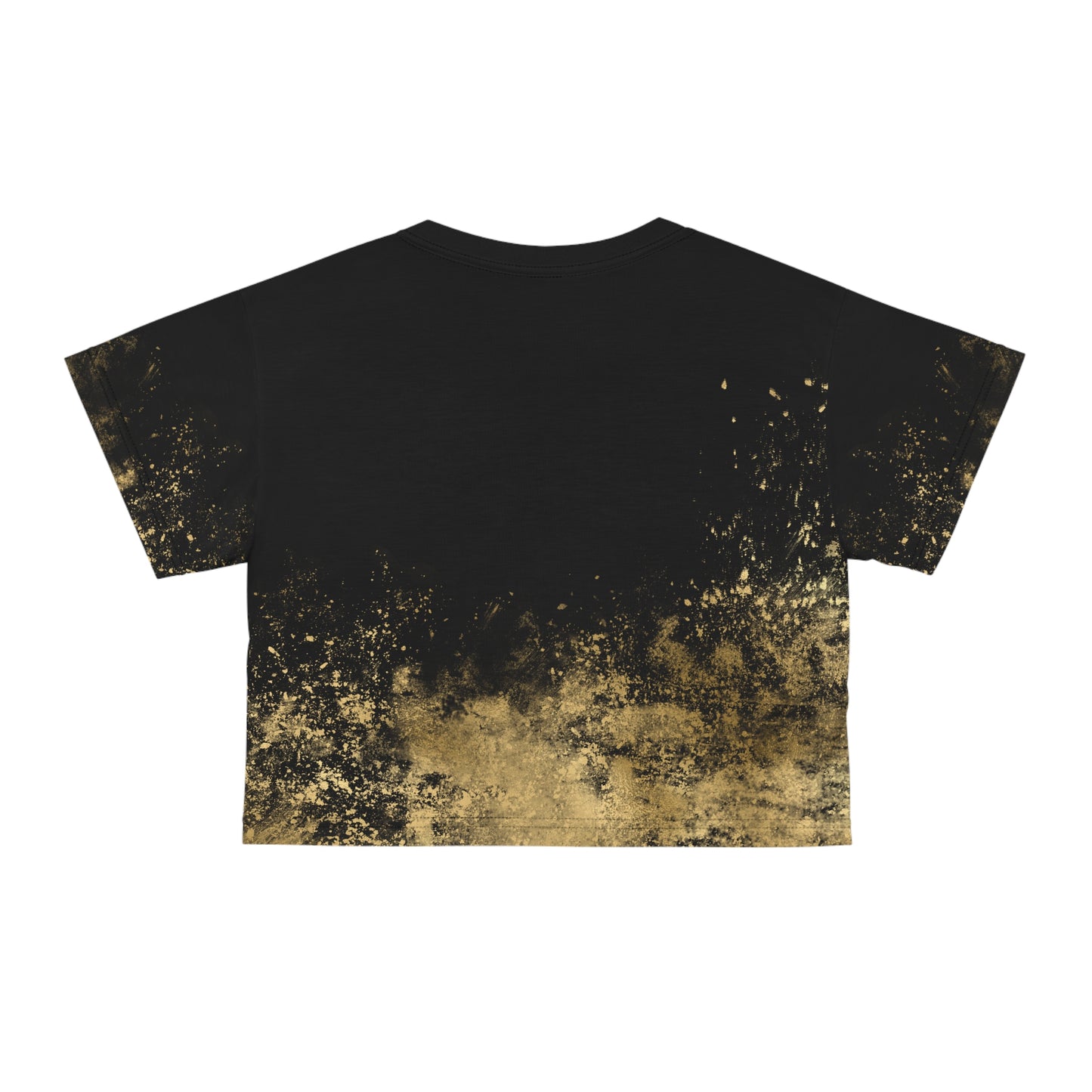 RAVEDRIP Oxide Gold AOP Crop Tee - Black