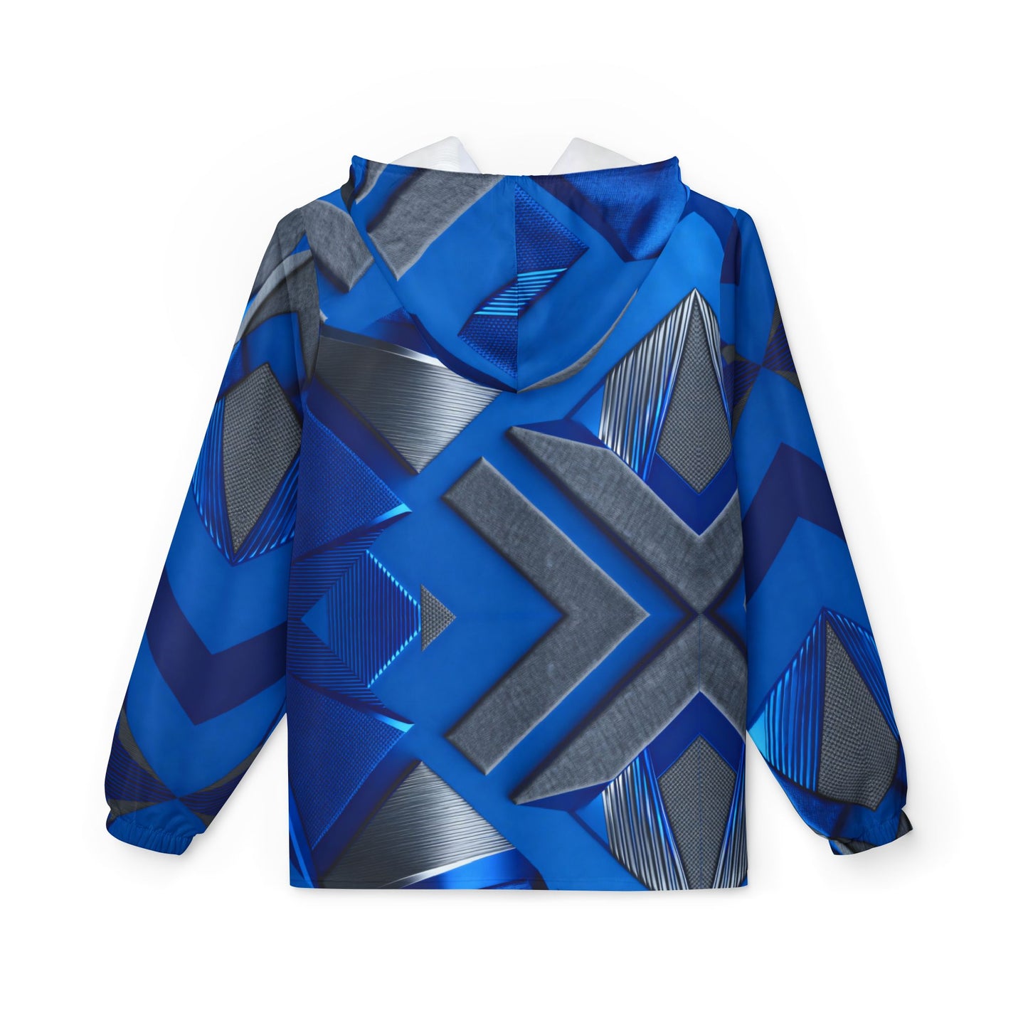 Dynamic Blue Windbreaker Jacket for Men