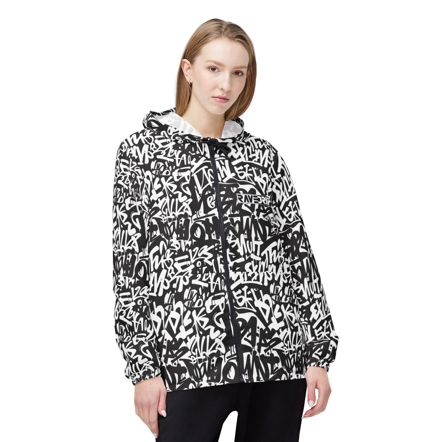 Urban Graffiti Windbreaker Jacket - Stylish & Functional Outerwear for Trendsetters