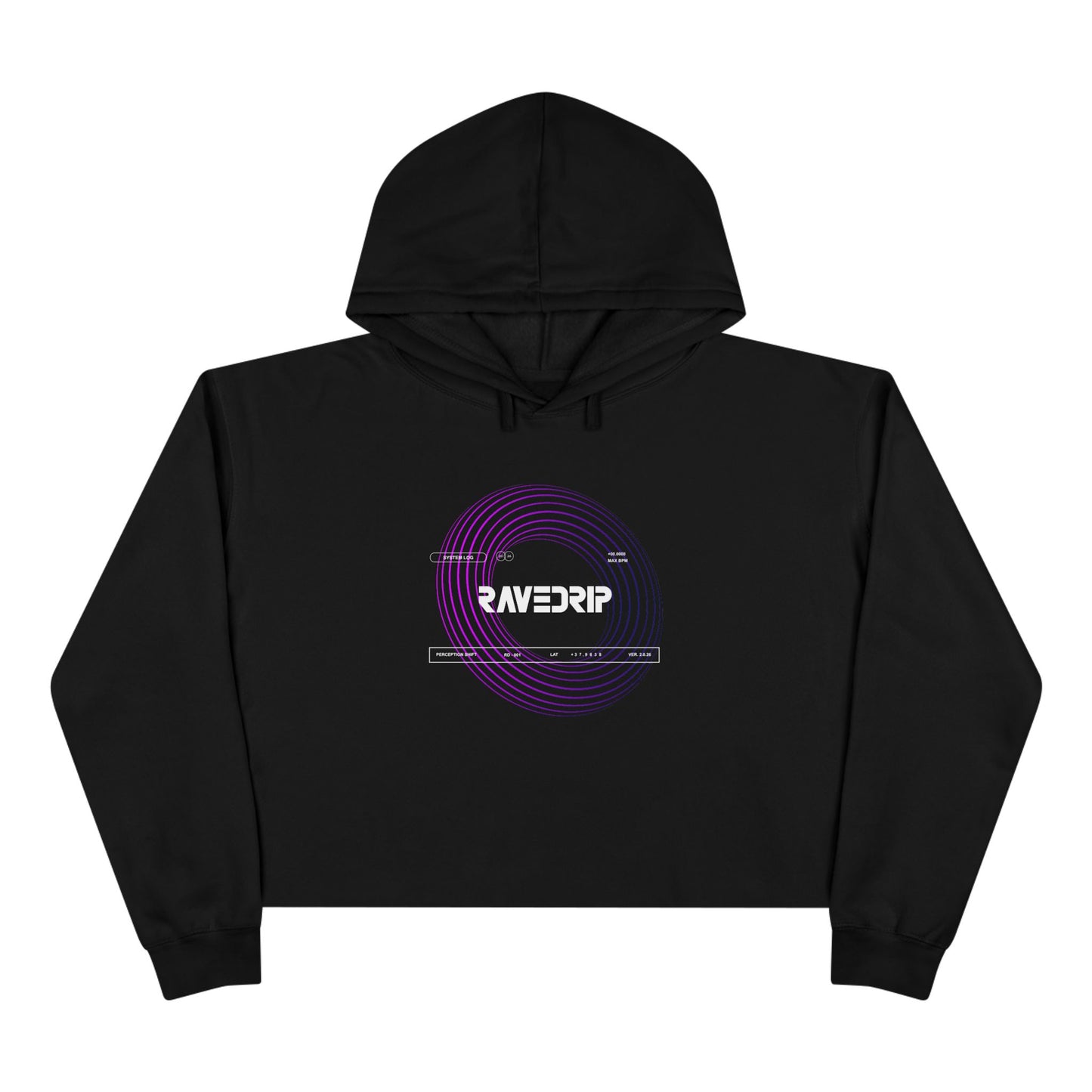 RAVEDRIP Cropped Hoodie – Vortex