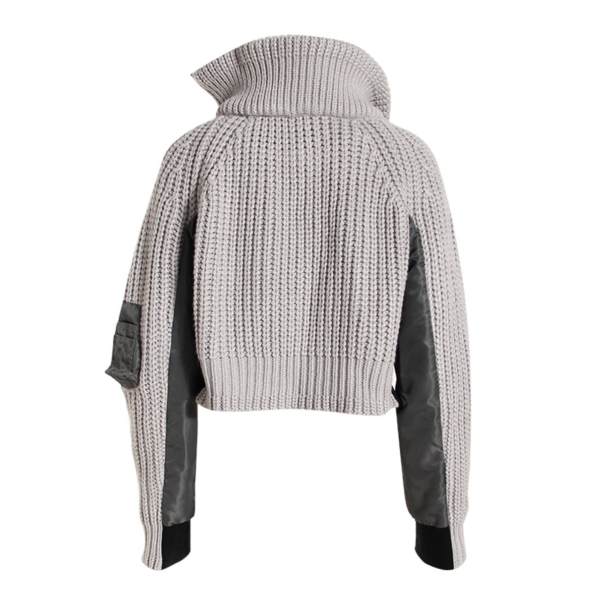 Grey Knitted Jacket For Women