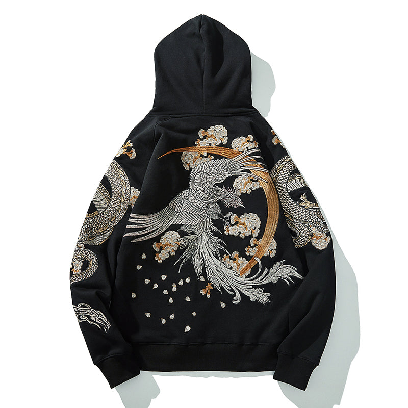 Japanese Embroidered Hoodie for Men