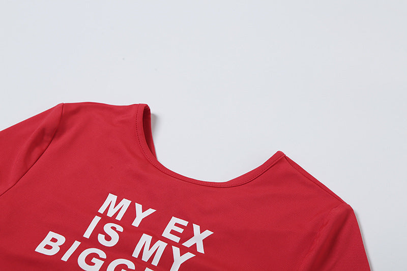 My Ex Is My Biggest Fan Red Crop Top