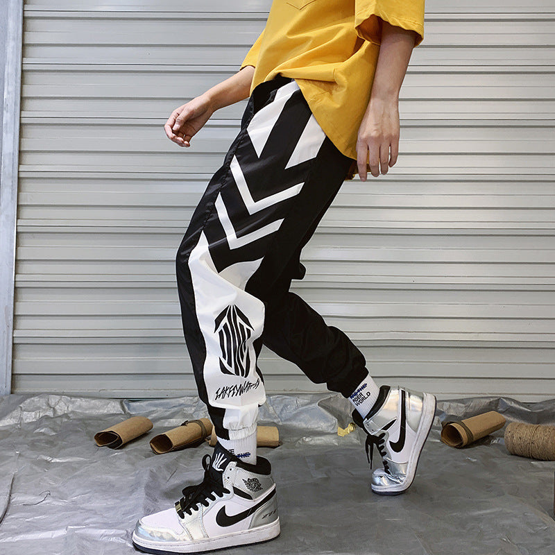 Black & White Loose Pants for Men