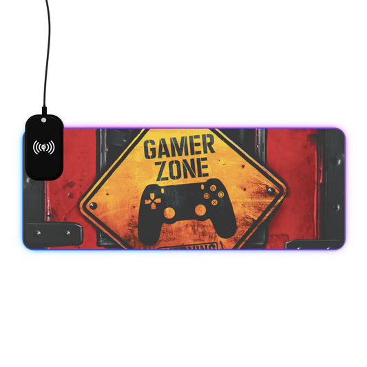 Gamer Zone 15W Wireless Charging LED Gaming Mouse Pad